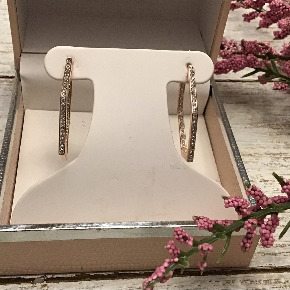 Gold-Rose Pentagon Hoops  🌷[2/$50.00]🌷